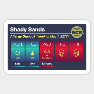 Shady Sands Allergy Outlook Sticker